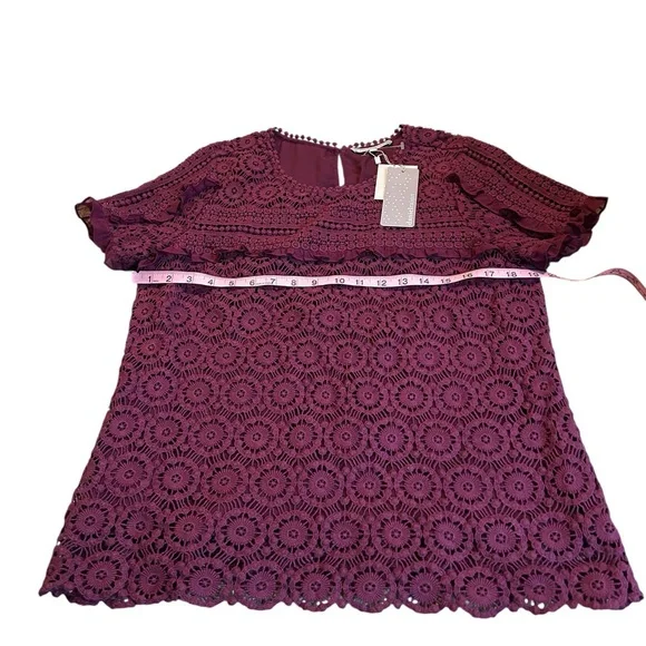 DANIEL RAINN crochet blouse nwt - Picture 3 of 5